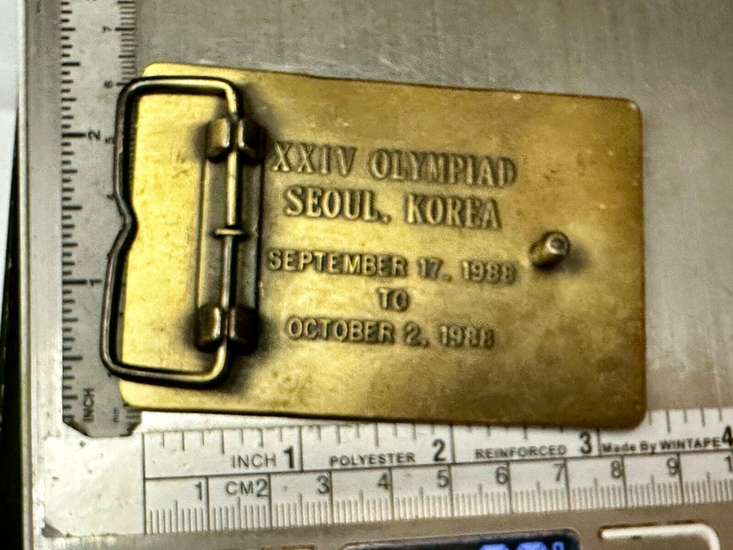 United States Shooting Team 1988 Official Sponsor Seoul Korea Belt Buckle
