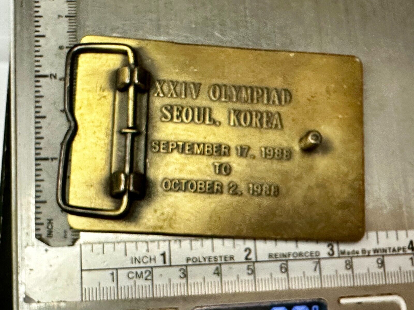 United States Shooting Team 1988 Official Sponsor Seoul Korea Belt Buckle