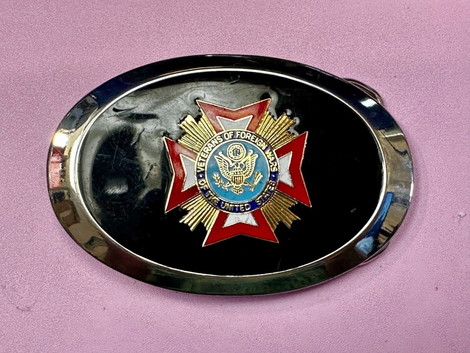 Veterans Of Foreign Wars Of The United States America Life Member Belt Buckle