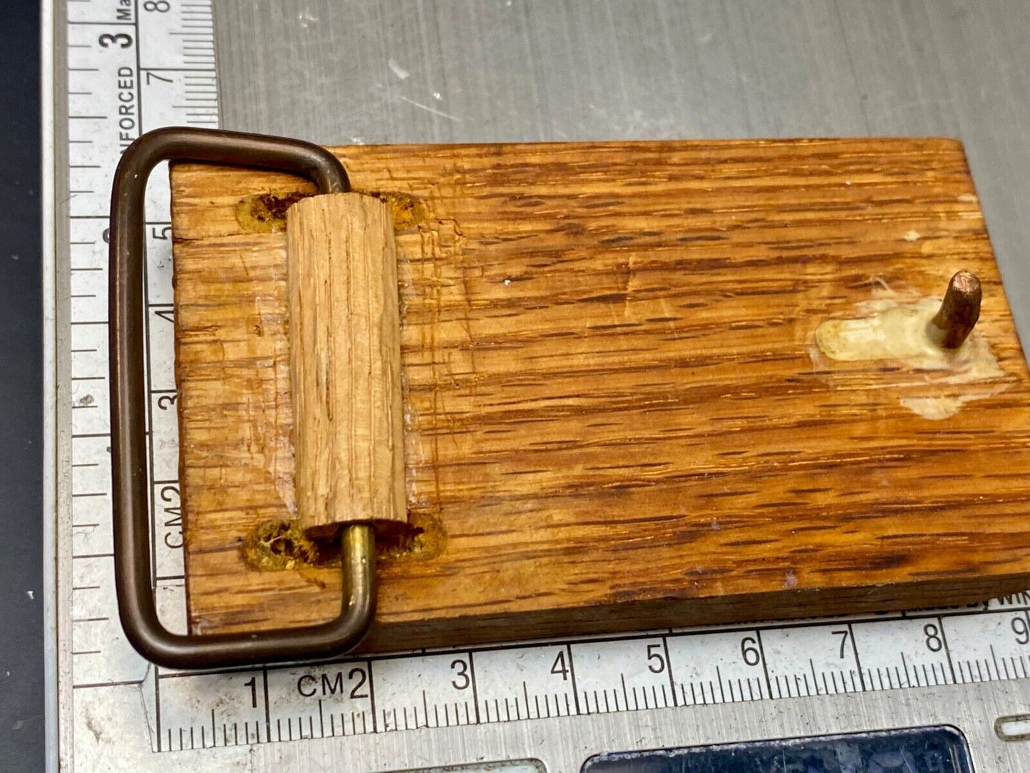 Artisan country line square Dancing Couple burned into wood grain belt buckle