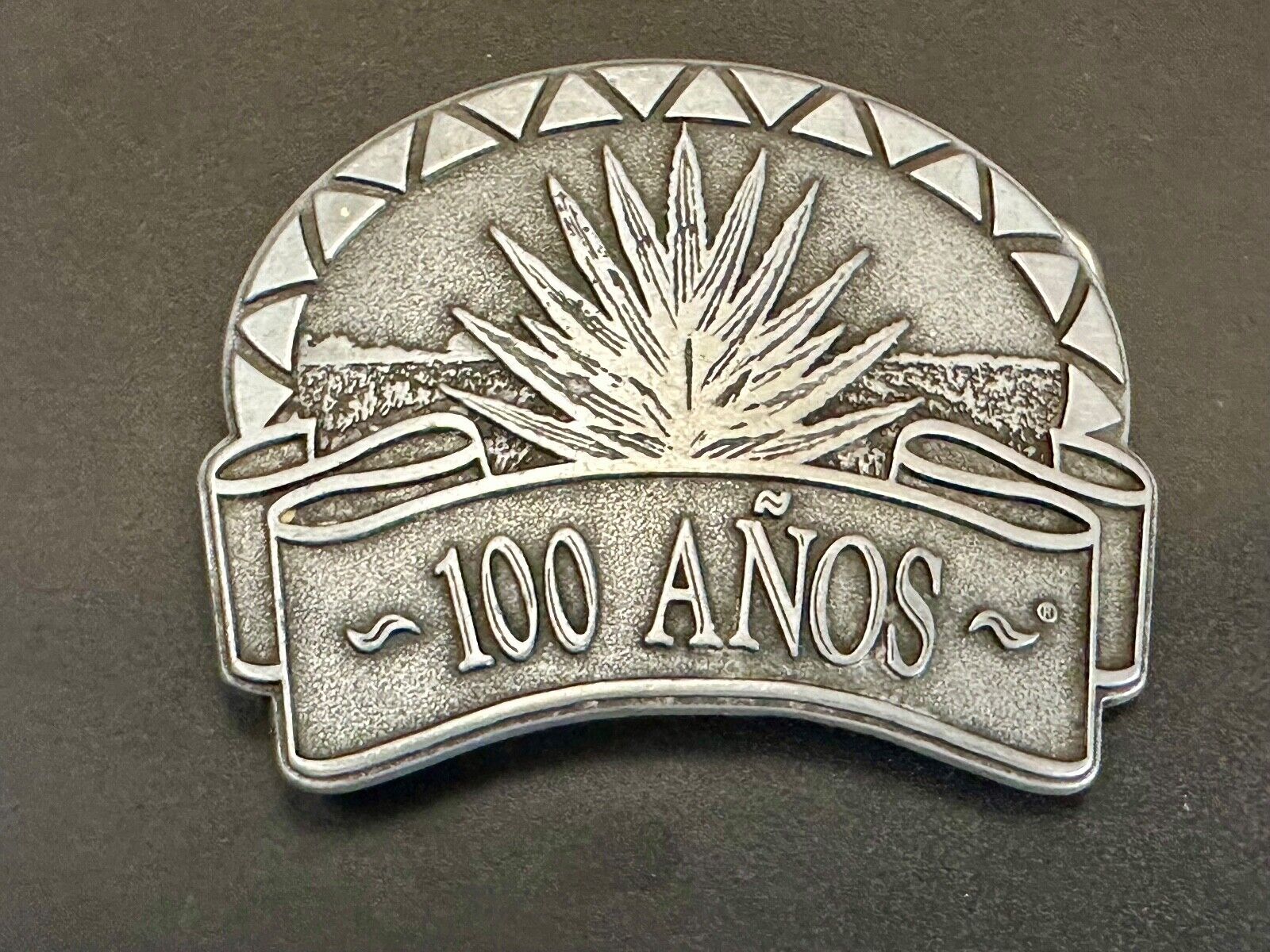 Tequila Brand  100 Anos curved Vintage Adverting Belt Buckle
