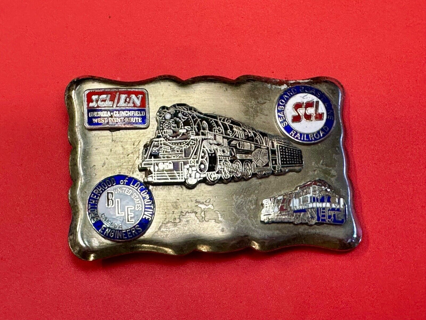 Train Collectors Multi Style Company silver tone belt buckle