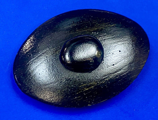 Black Over Easy Egg - style belt buckle!  Art Artisan project!