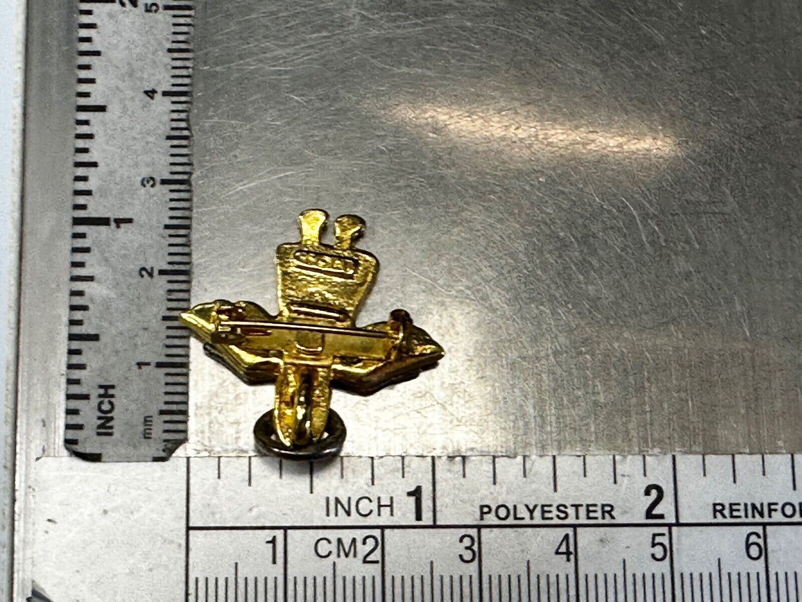 Vintage Guardian Angel Wings Silver & Gold Tone Brooch Pin IMO 95