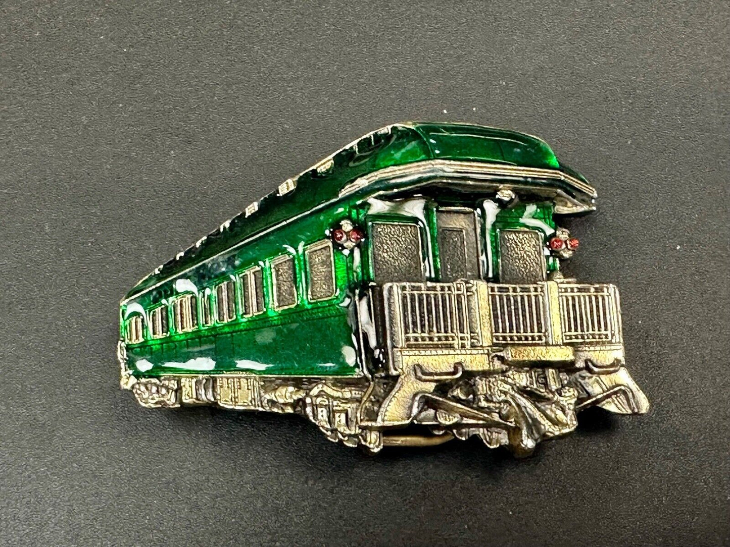 1980 Pullman Train RR Railways collectors GREEN - Great American belt buckle co