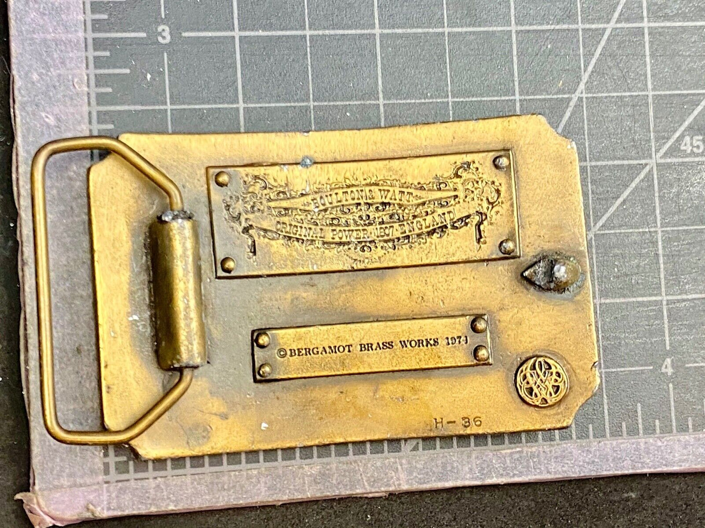 Vintage boat ship belt buckle 