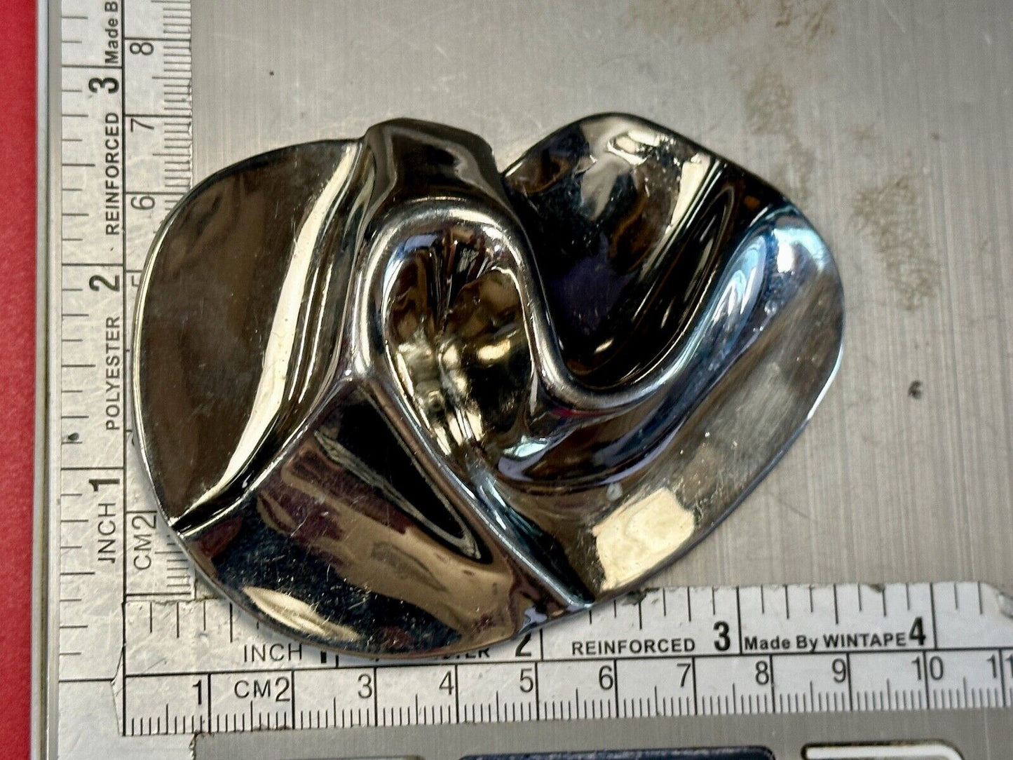 Abstract Silver tone Knot Belt Slide Buckle slide by Charmant Beverly Hills