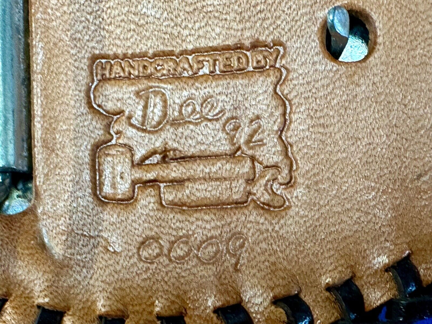 TOBW Vintage 1992 Handcrafted DEE #0009 Leather belt buckle