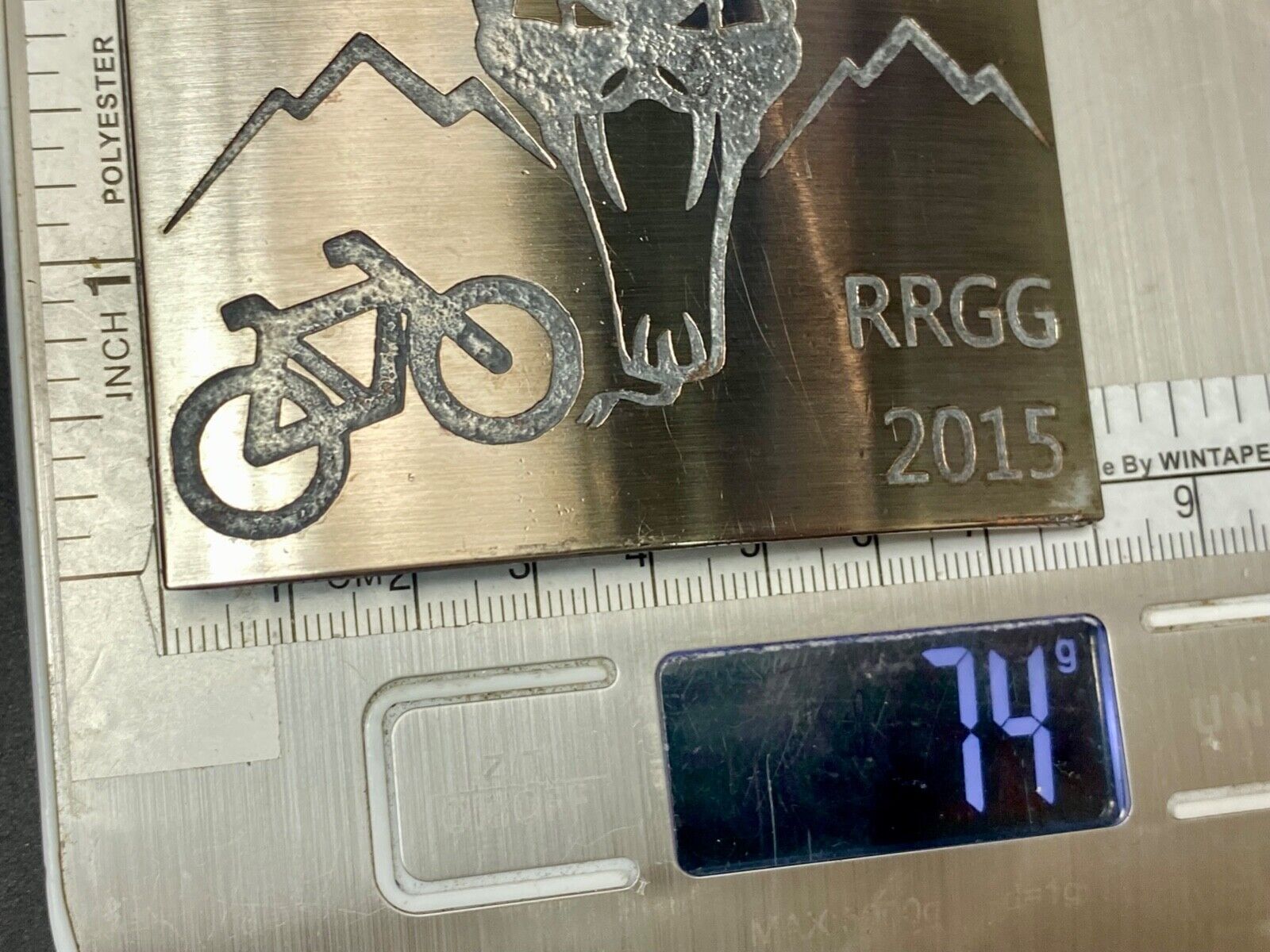 Used 2015 RRGG Mountain Bike Belt Buckle Viper Logo Event Trail Ride Race BMX