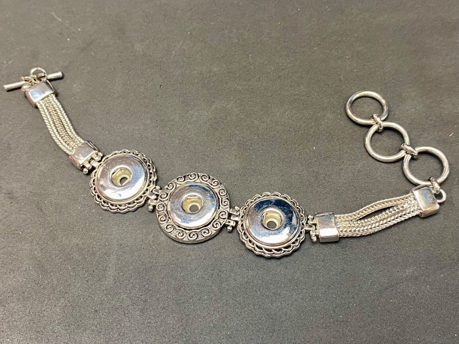 Three Space bracelet  for Original for 18mm Magnolia And Vine Snaps