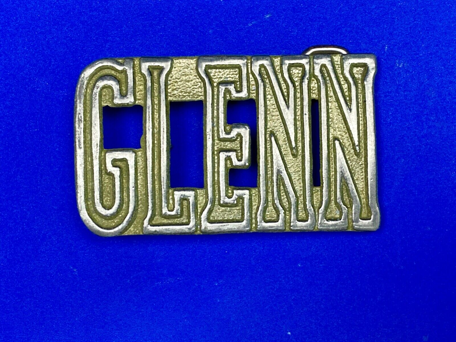 Vintage Glenn Name Block Letter Belt Buckle By The Chad Mfg. Denver Co