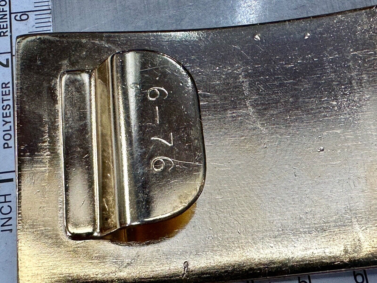 6-76  USMC Marines Military Dress Solid Brass belt buckle with attachment