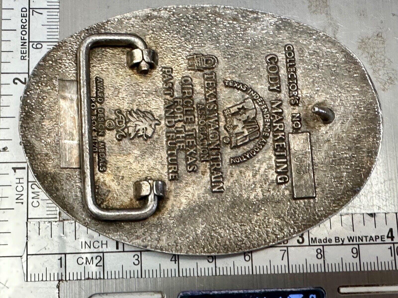 Texas State Sesquicentennial 150 year celebration solid brass ADM belt buckle