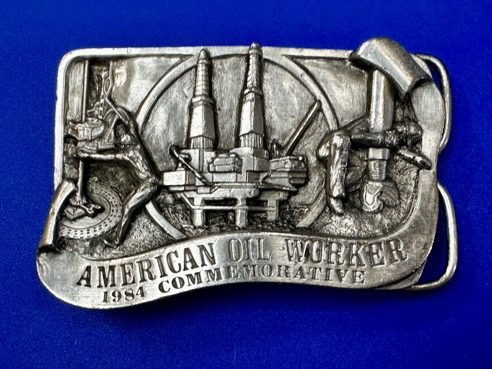 American Oil Worker 1984 Commemorative Arroyo Grande Belt Buckle