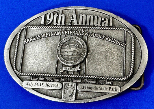 The Kansas Vietnam Veterans Family Reunion 19th Annual Commemorative Belt Buckle