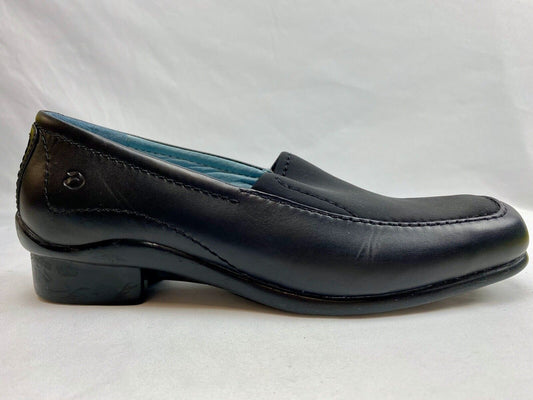 ARAVON Black Leather Stretch Loafer Comfort Shoes Women's 7B