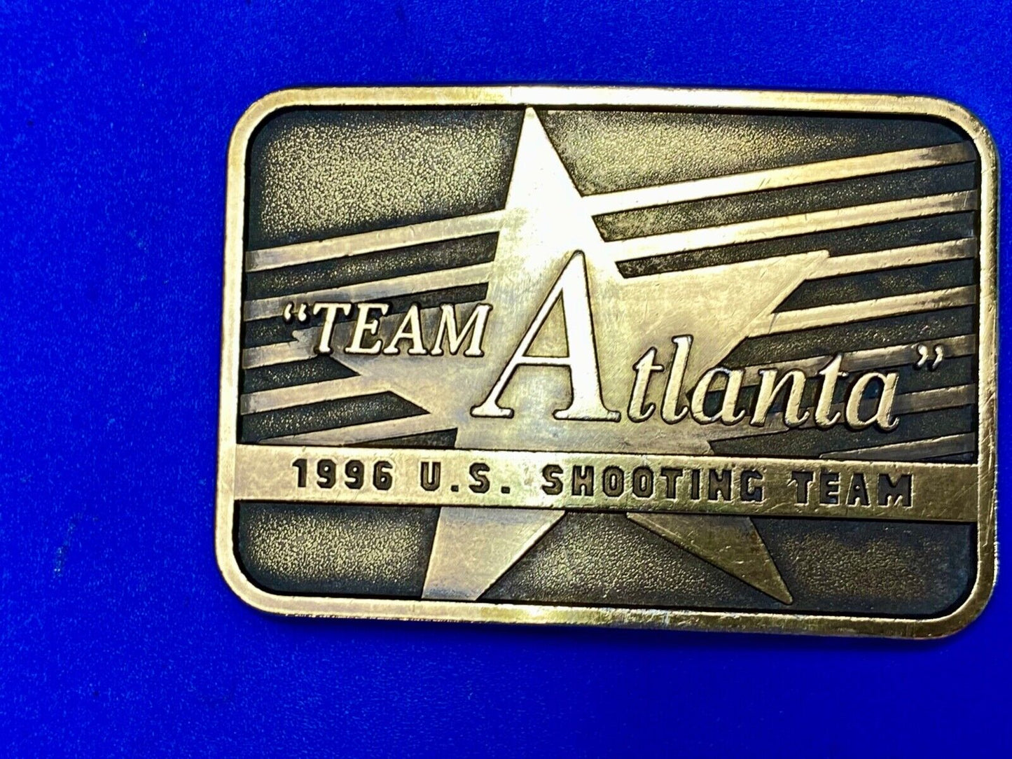 Team Atlanta 1996 U.S. Shooting Team Commemorative Vintage Belt Buckle
