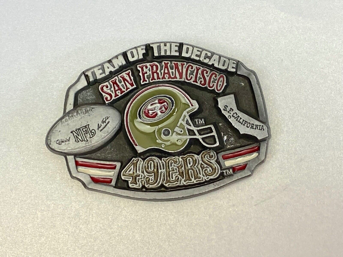 90s Vintage San Francisco 49ers Team of the Decade 1990 Belt Buckle Only 10,000
