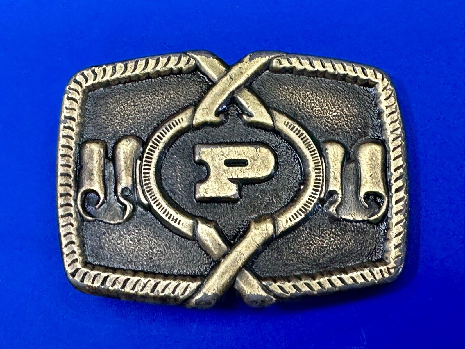 Vintage Letter P - Initial Monogram belt buckle by Oden