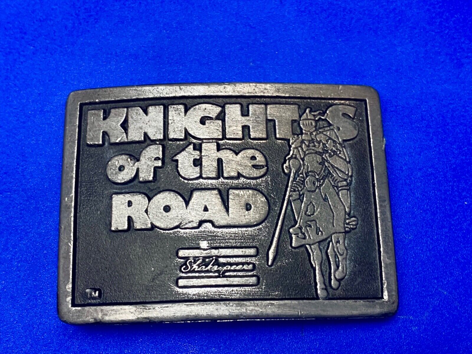 Vintage KNIGHTS OF THE ROAD SHAKESPEARE'S BELT BUCKLE!