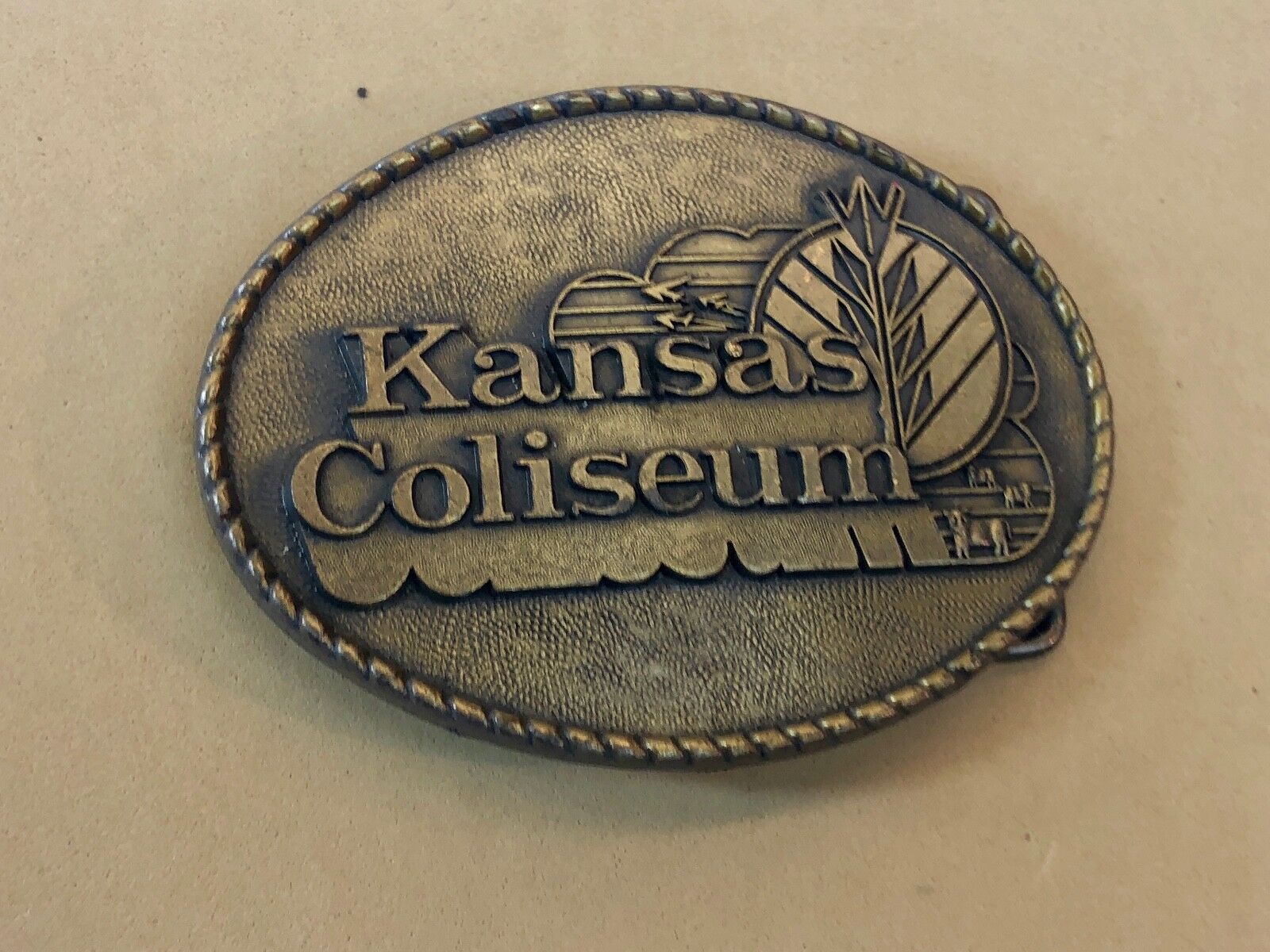 Vintage  - Ks Kansas Coliseum Event Center  - Promotional belt buckle 
