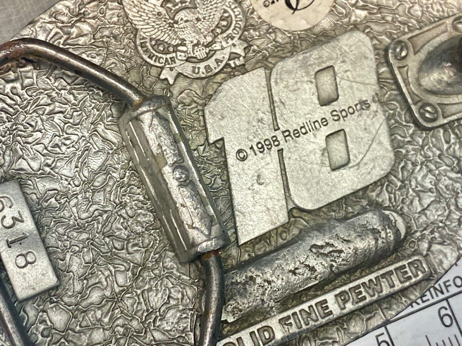 1990'S Bobby Labonte Nascar # 18 Used Collectable Belt Buckle By Redline Sports 