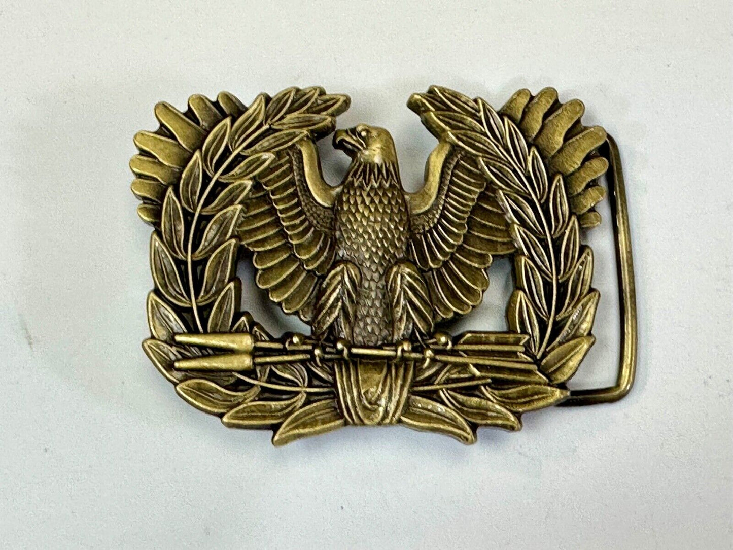 All American Emblem - Majestic Eagle, Arrows, Olive Branch cutout belt buckle