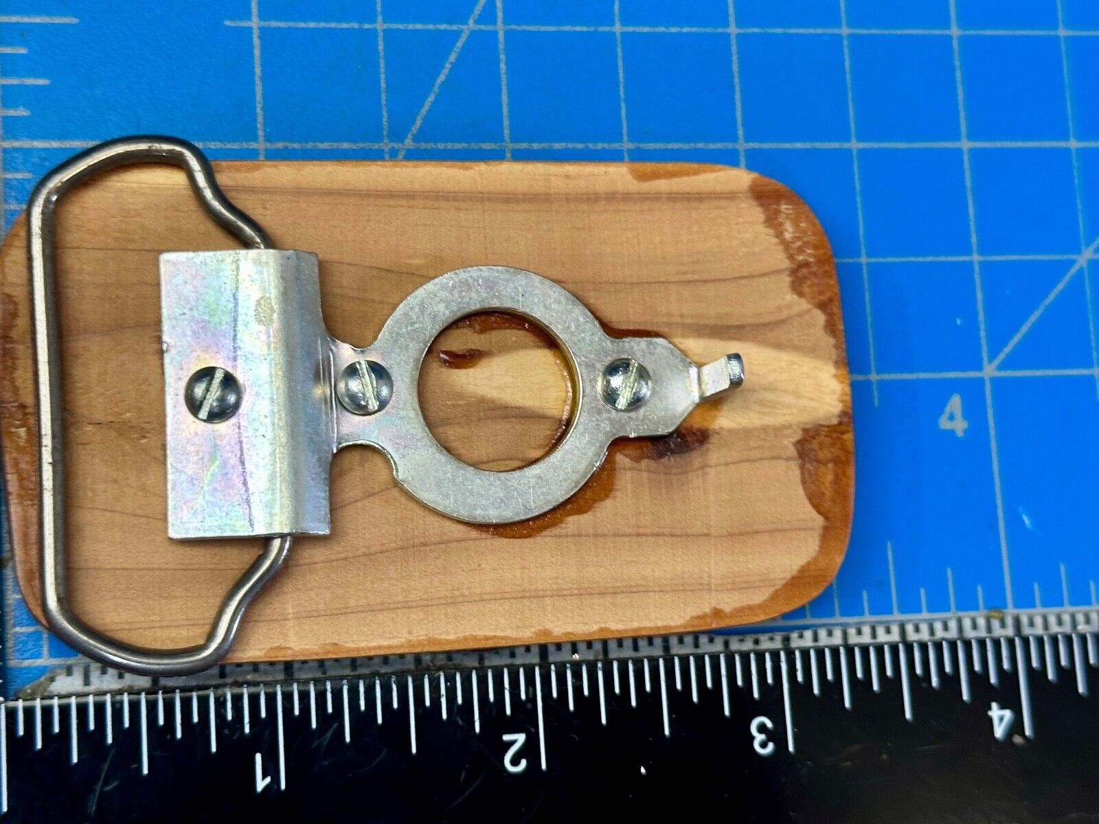 Two pins Patton Museum Fort Knox KY Artisan Inlaid project to wooden Belt Buckle
