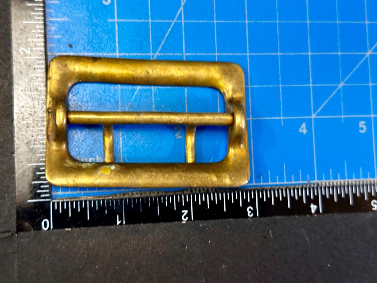 Antique Double Prong Center Bar Gold Tone Hippy Vibe Replacement Belt Buckle