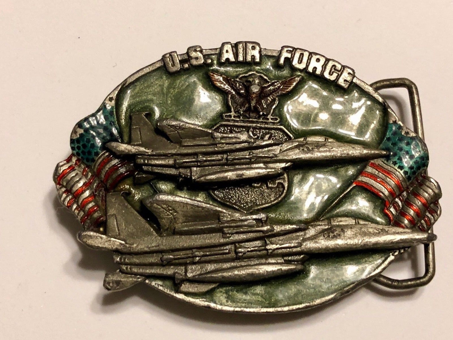 Vintage 1982 - Bergamot Belt Buckle - The US Air force. a great way of life!