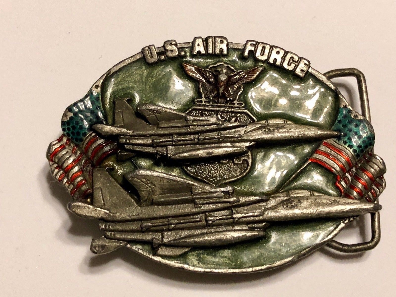Vintage 1982 - Bergamot Belt Buckle - The US Air force. a great way of life!