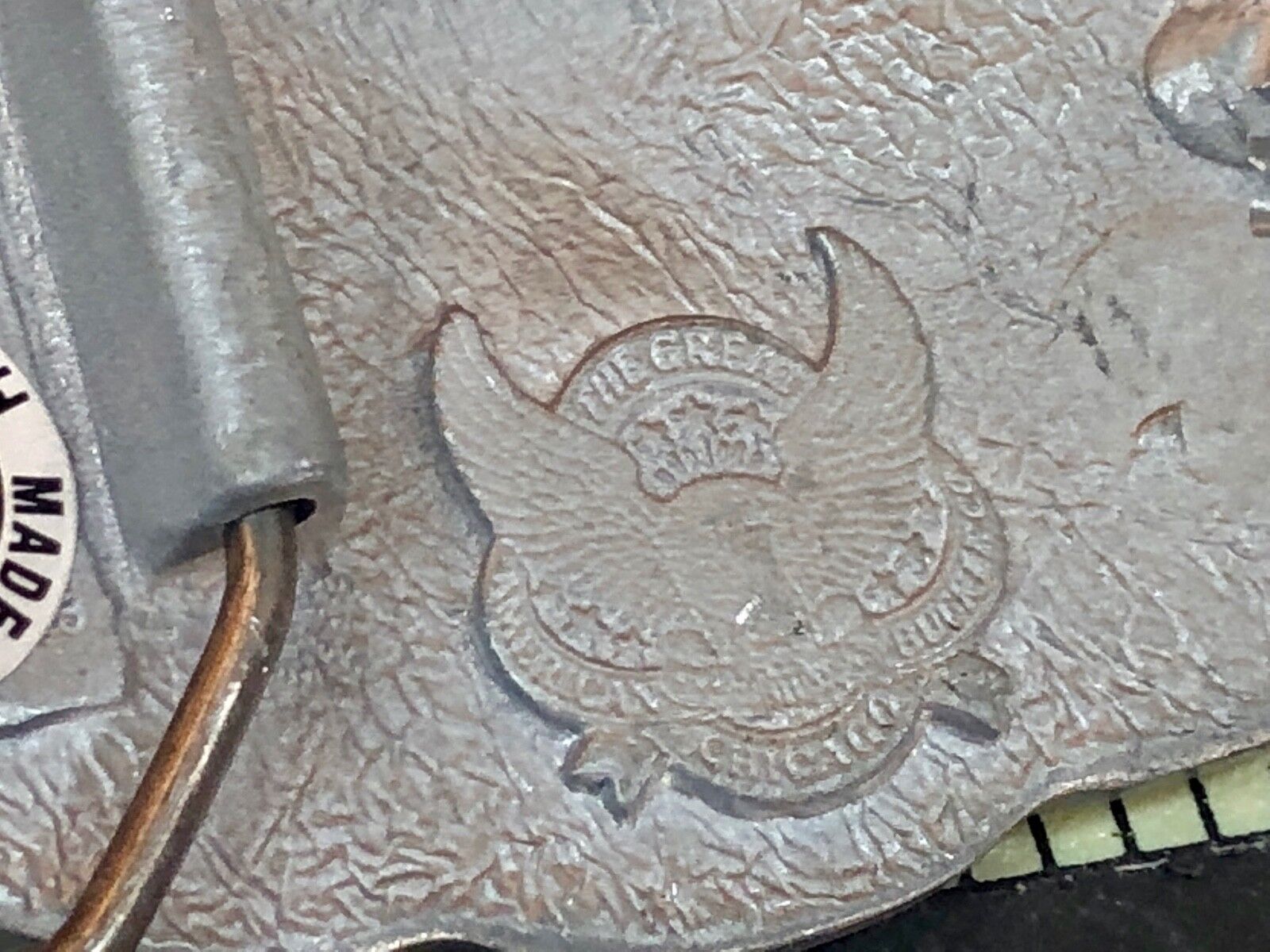 Vintage Great American Buckle Co Tx Texas Lone Star State - Long Horn Cowboy 