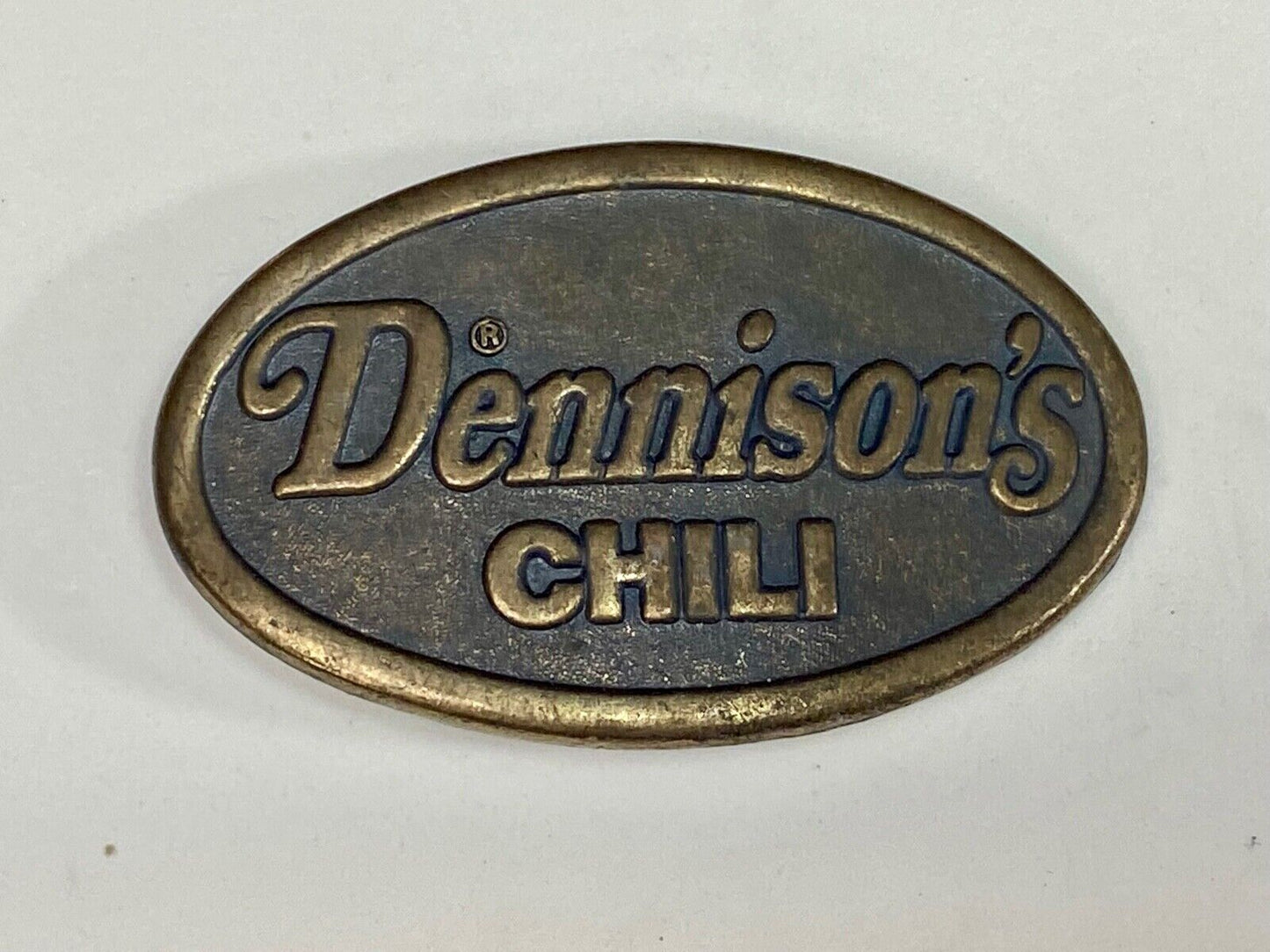 Vintage Dennison's Chili Belt Brass Tone Oval Buckle