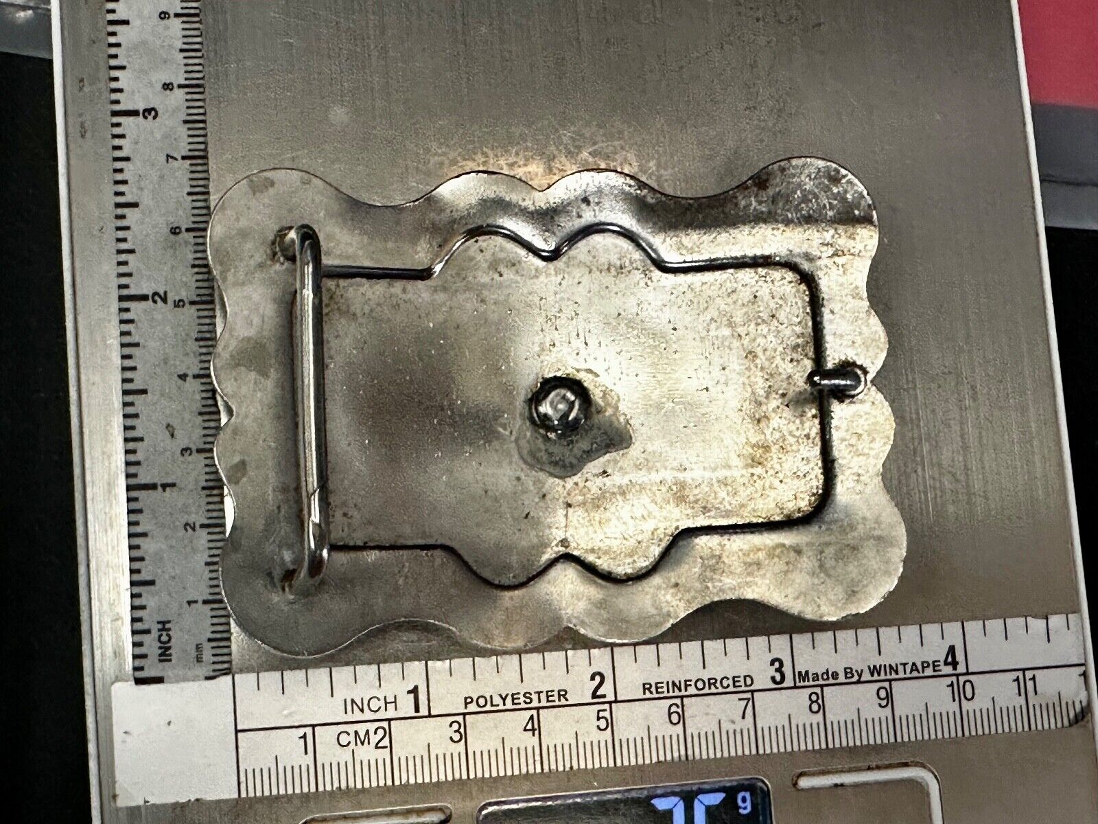 Vintage Horse Head Bust silver tone Floral Engraved Belt Buckle