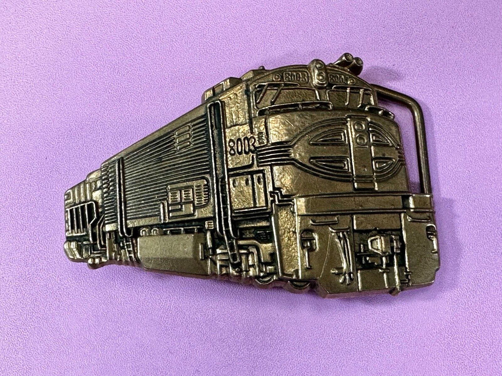 8003 Union Pacific Up Locomotive Railroad Train VTG 1980 Belt Buckle by Baron