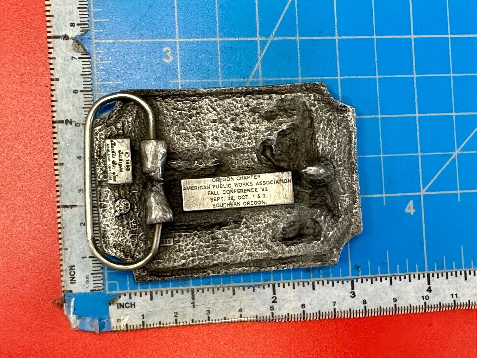APWA Oregon chapter American Public Works Association Conference belt buckle