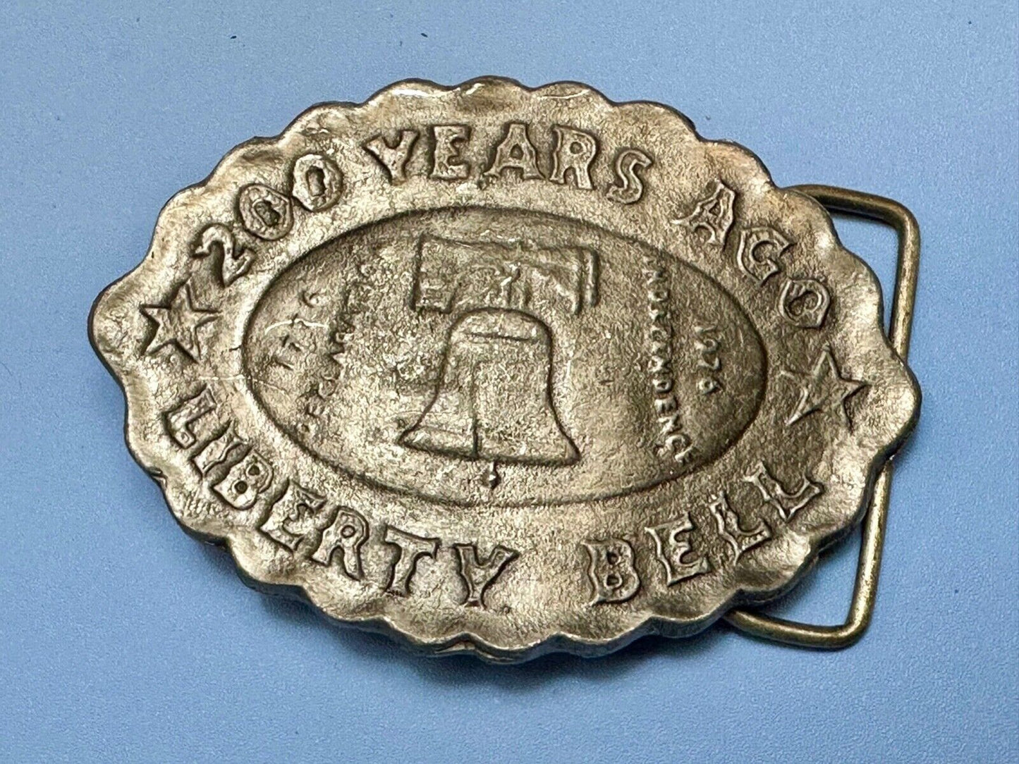 1776-1976 - 200 Years Ago Liberty Bell Patriotic America Belt Buckle