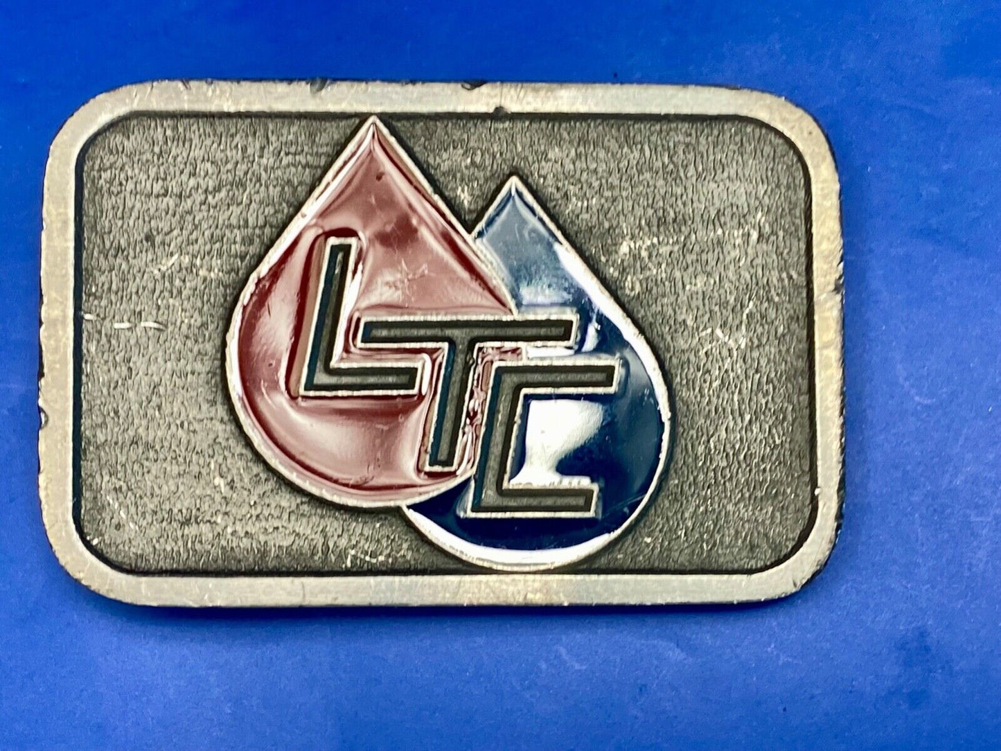 Vintage LTC Fuel Gas Oil energy logo company belt buckle by CD-Hit