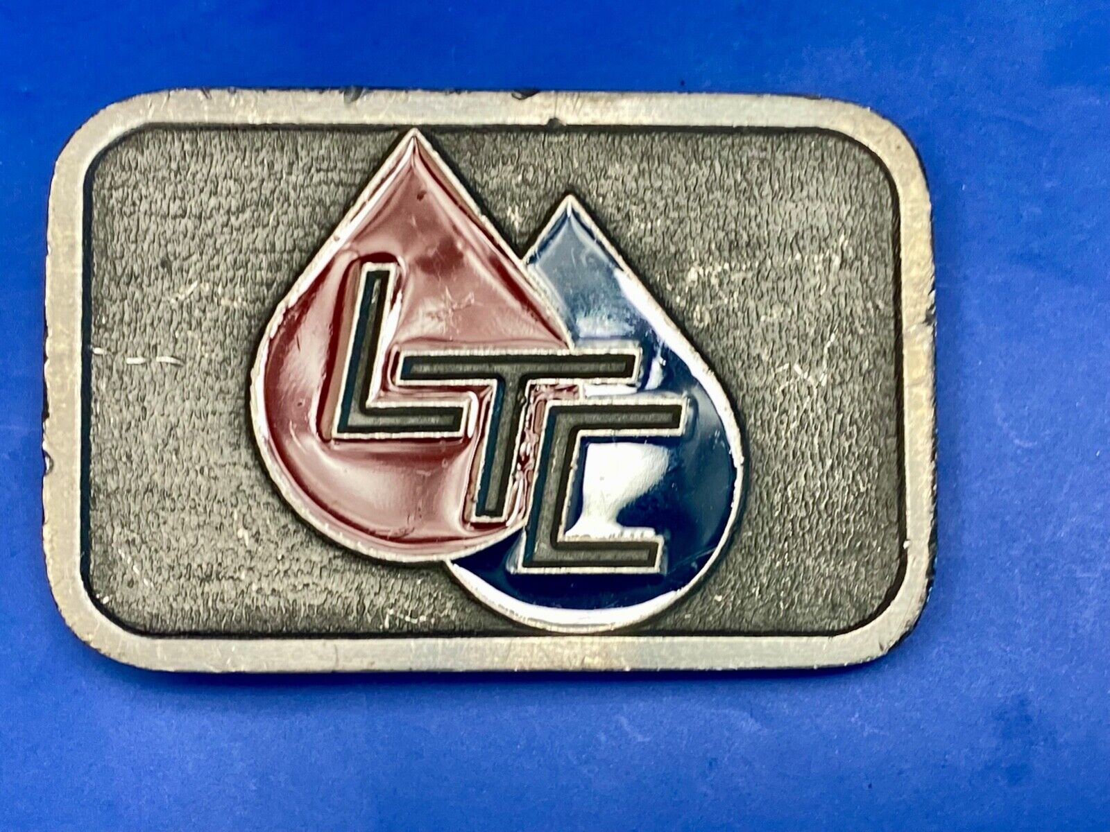 Vintage LTC Fuel Gas Oil energy logo company belt buckle by CD-Hit