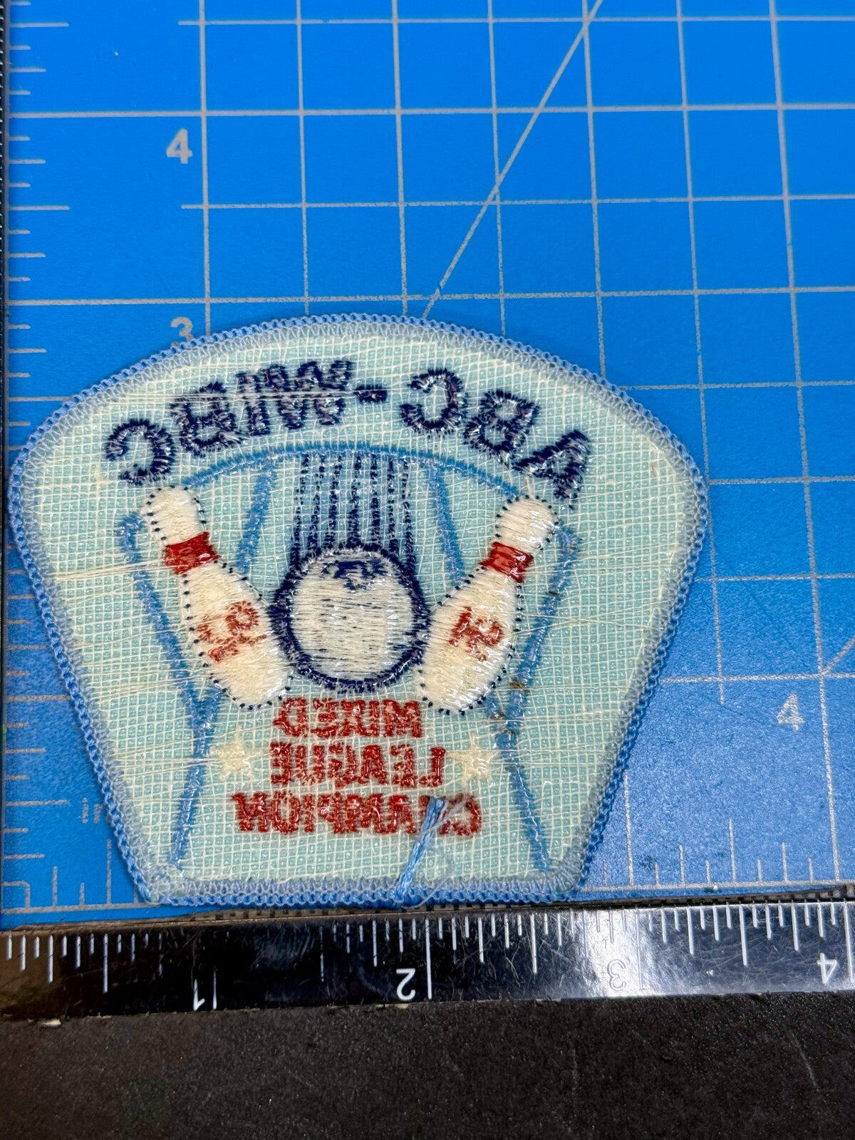 ABC- WIBC Bowling Mixed League Champion 91-92 Vintage Sports  Souvenir Patch