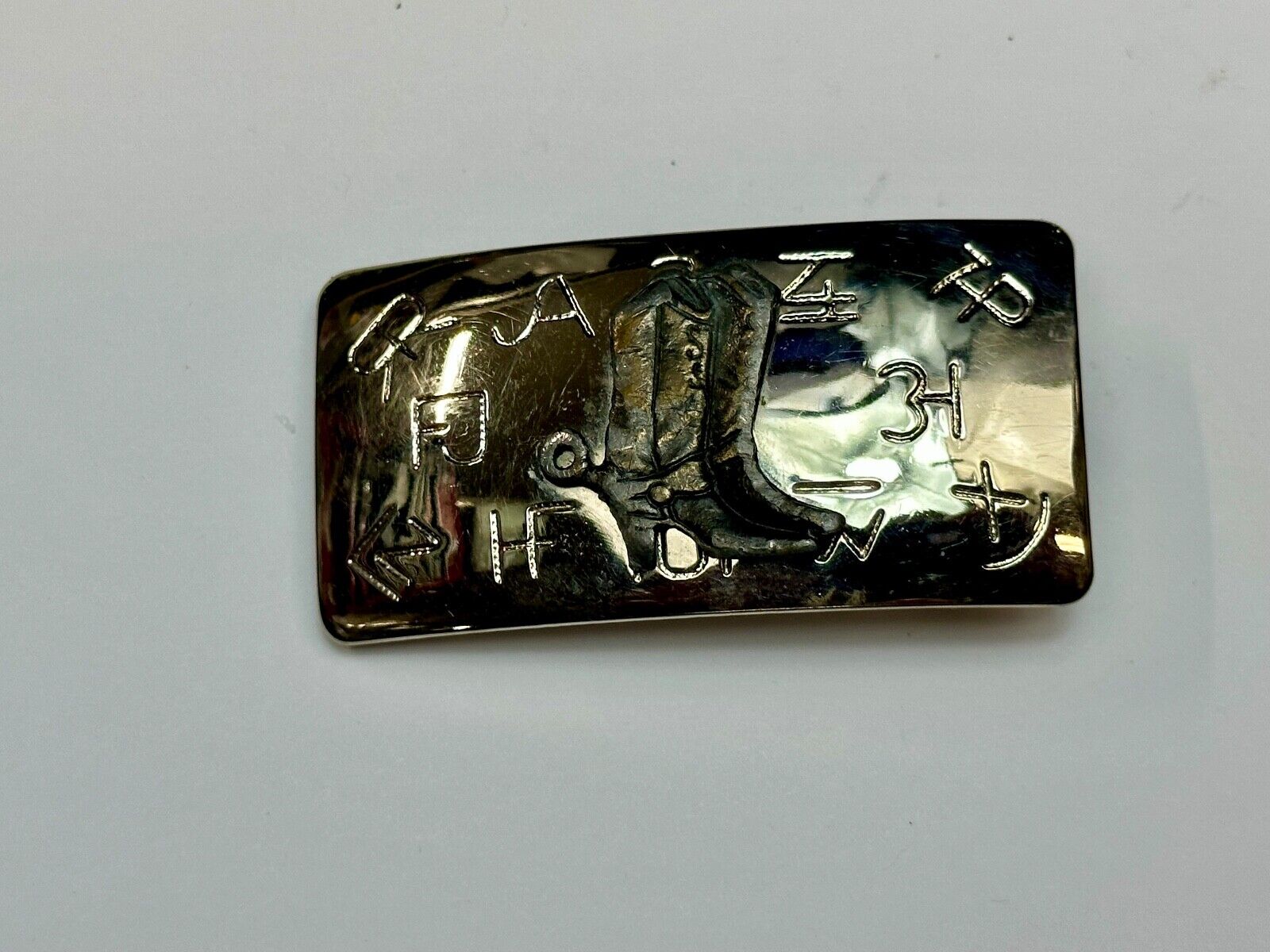 Vintage Chambers cowboy boots western cowboys cowgirls belt buckle