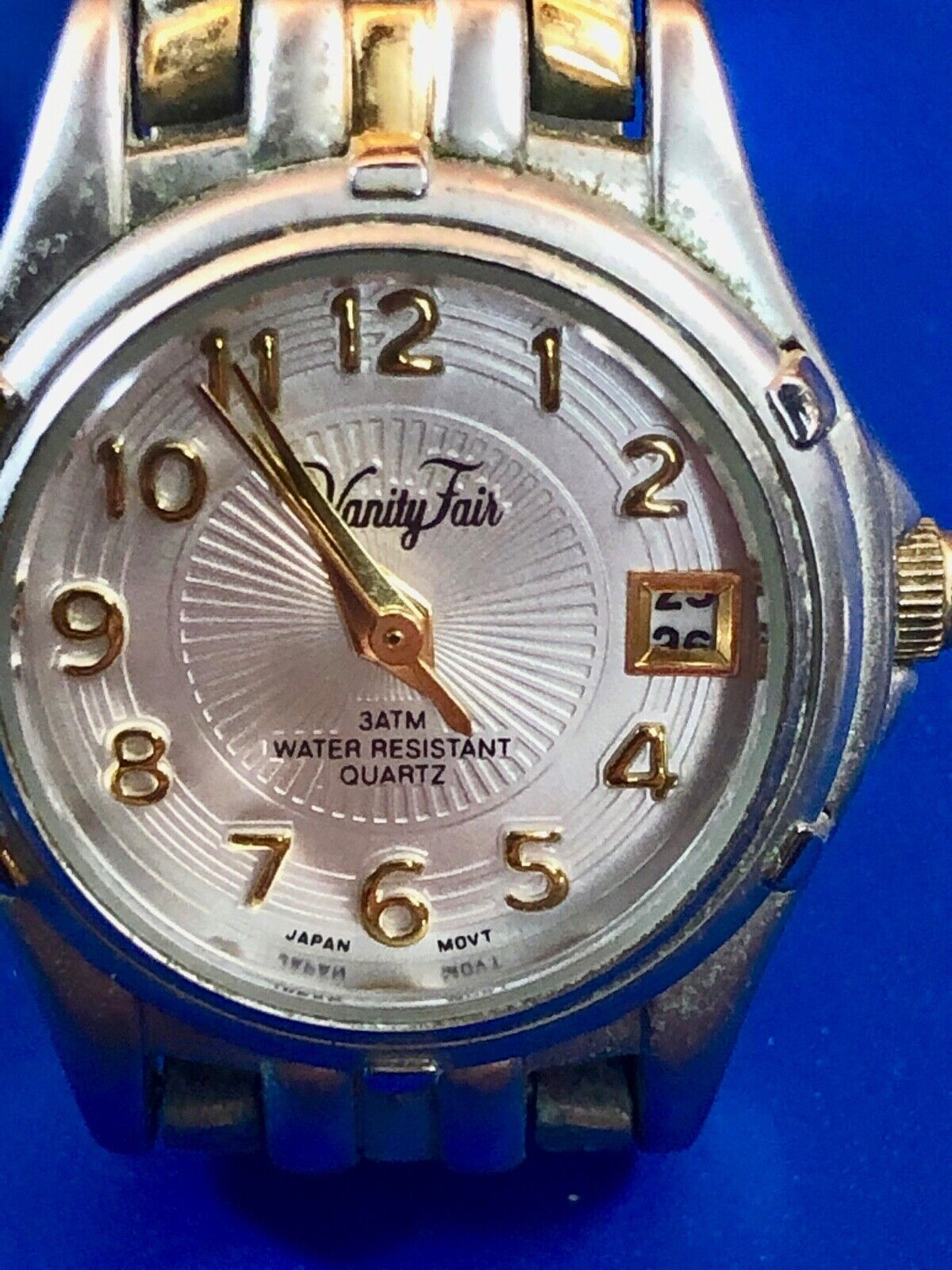 Vanity Fair 3 Atm Quartz Women's Ladies Watch With Date  - New Battery! 