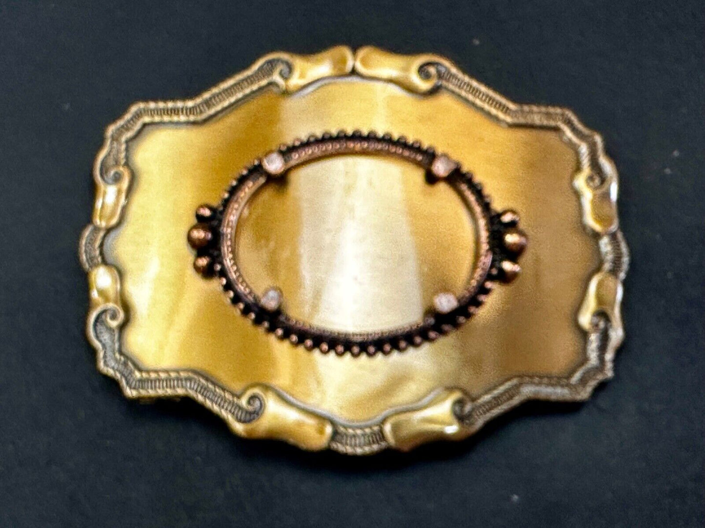 30 x 40 mm Gold Color Western Blank Belt Buckle To Mount Your Cabochon Gem Stone