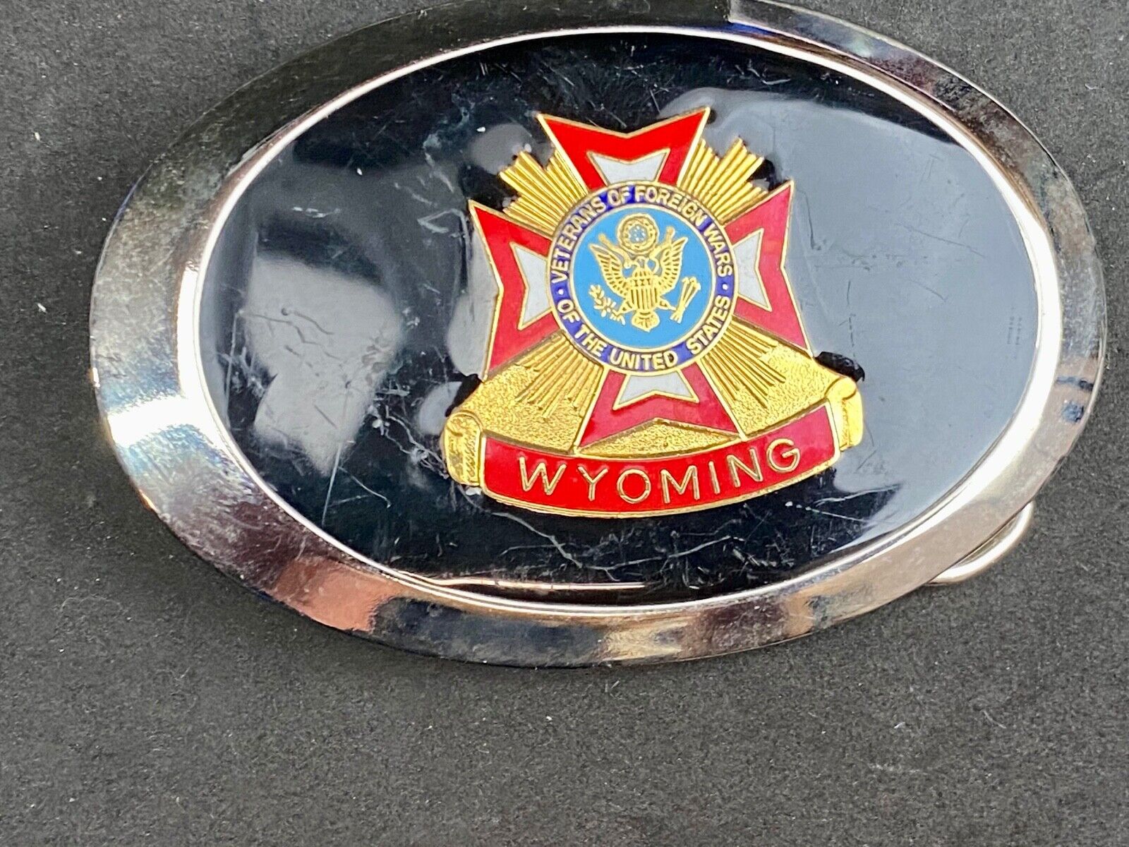 VFW VETERANS OF FOREIGN WARS -State of Wyoming Belt Buckle - Collector’s Piece