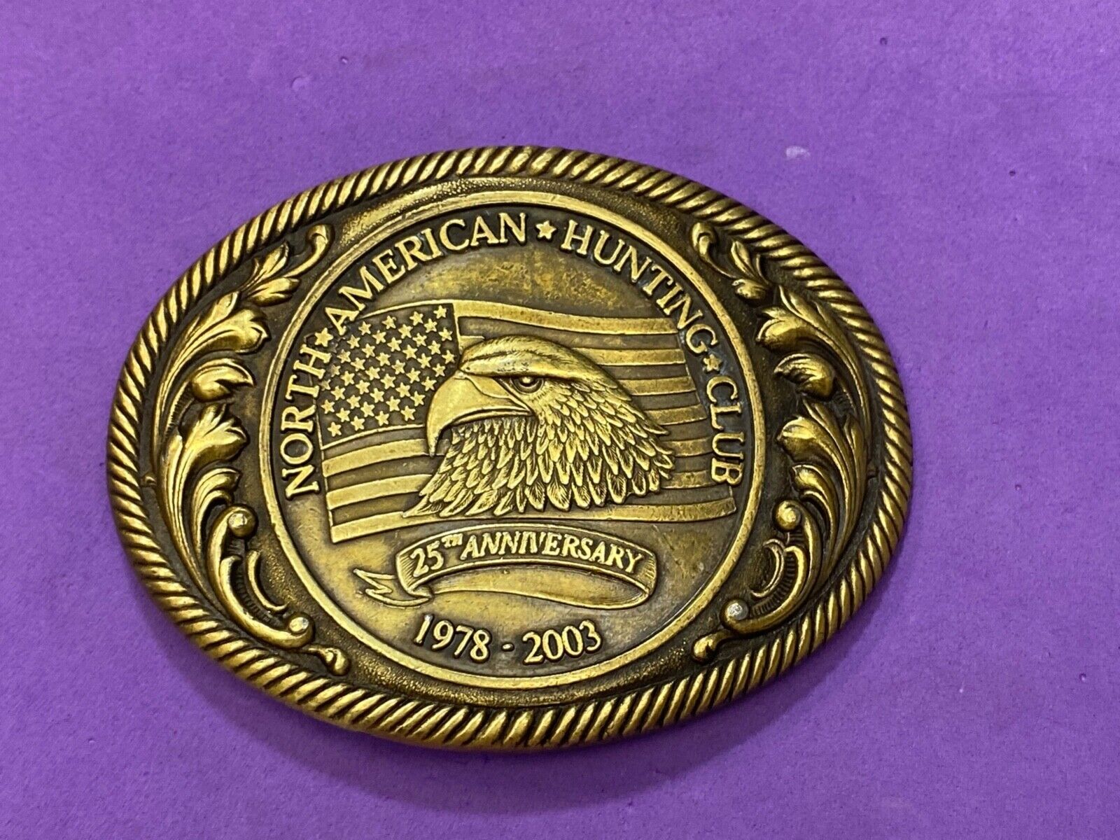 2003  25th anniversary North American Hunting Club commemorative belt buckle