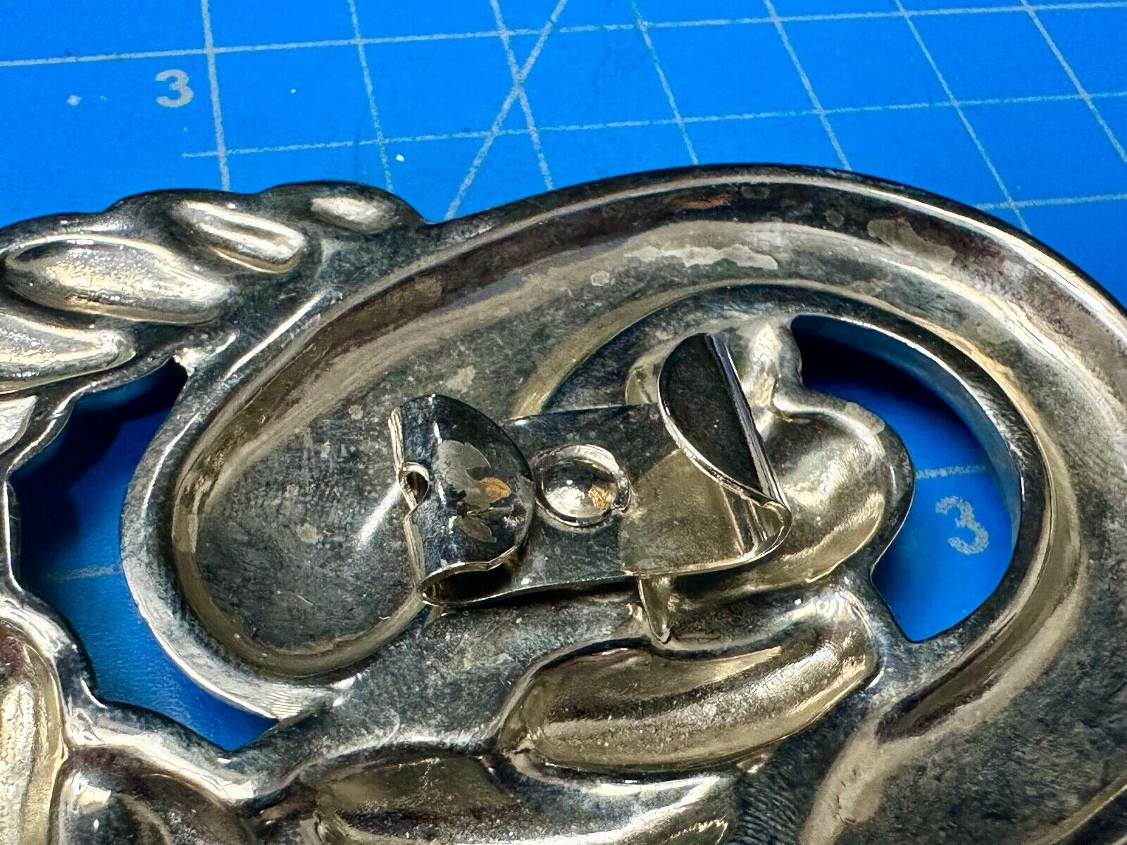 Abstract Infinity Loop Hippie Boho Silver Tone Vintage Belt Scarf Slide Buckle