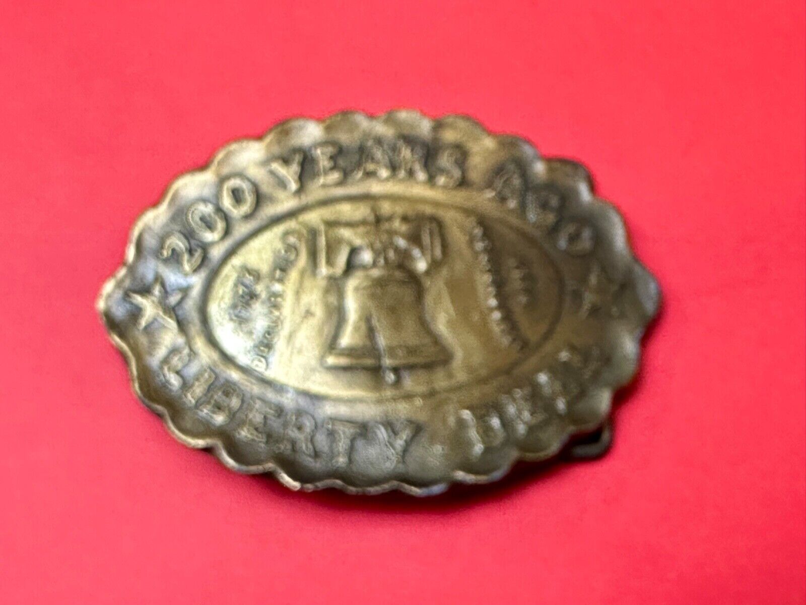 200 years ago Liberty bell commemorative patriotic belt buckle