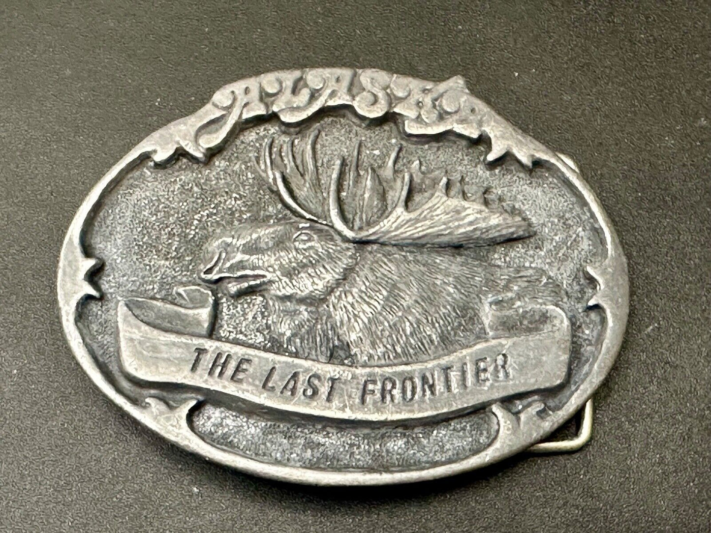 Alaska State - The Last Frontier Vintage Belt Buckle by AK Frontier Arts INC