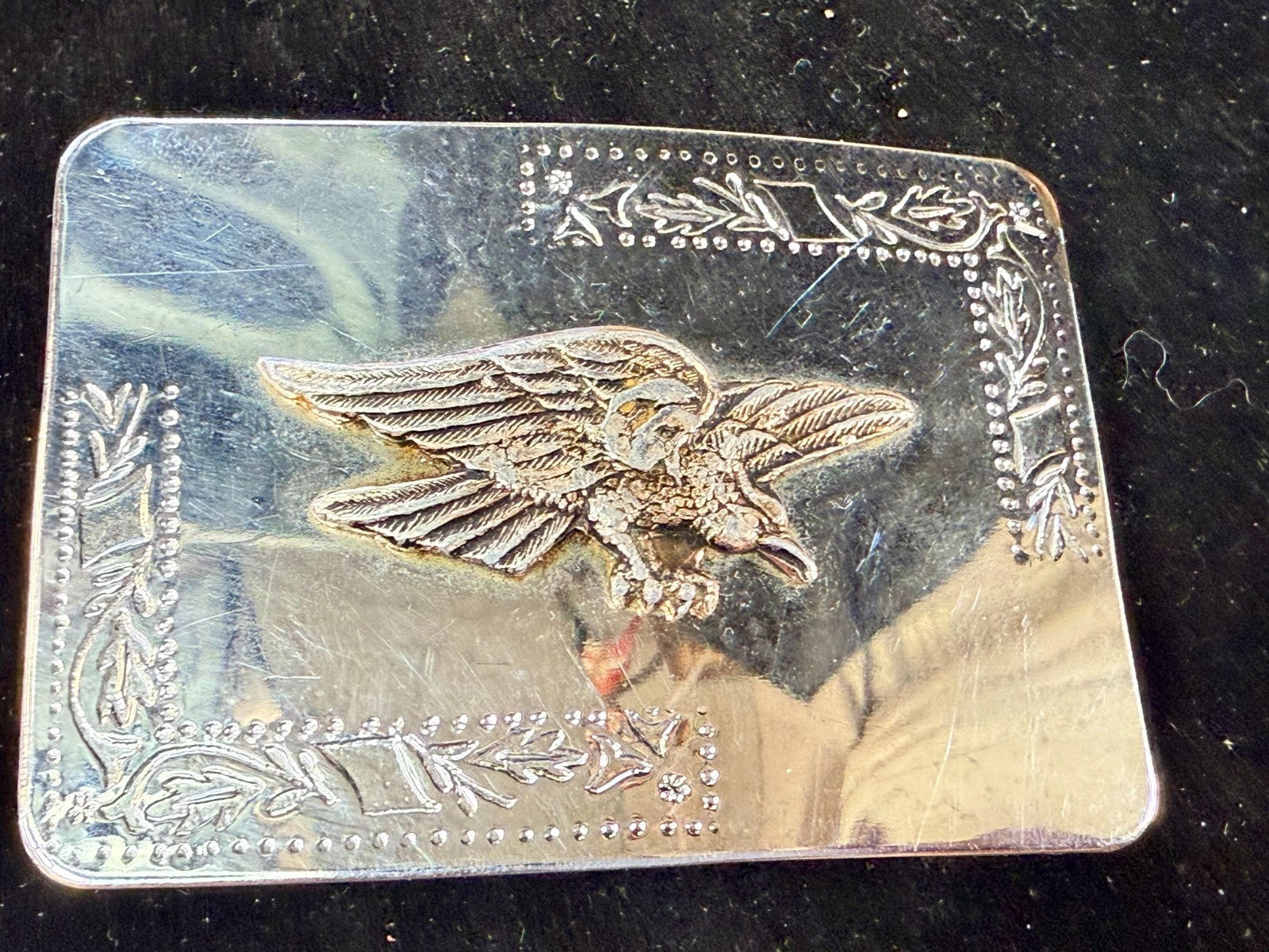 American Eagle Flying Diving Hunting Two Tone Mirrored Western Style Belt Buckle