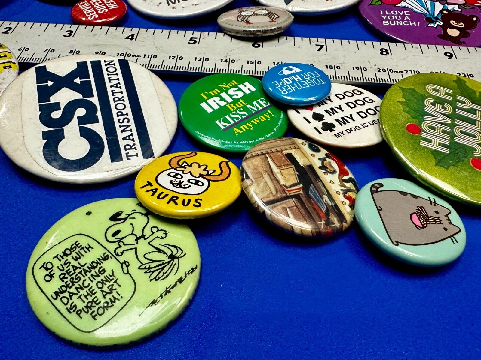 Around 40 Button's Pin's - Advertising Promo Pinbacks Grab Bag Resale Gifts!